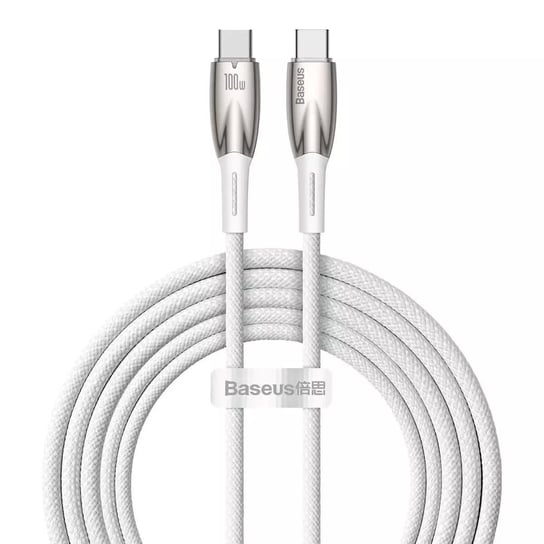 Baseus Glimmer Series kabel do szybkiego ładowania USB-C 480Mb/s PD 100W 2m biały Baseus