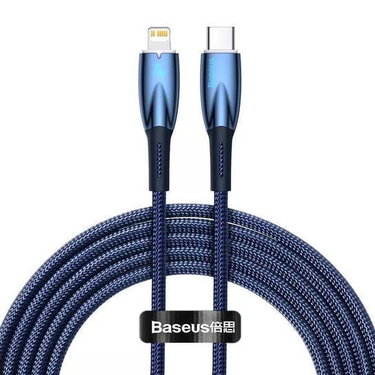 Baseus Glimmer Series kabel do szybkiego ładowania USB-C - Lightning 20W 480Mb/s 2m niebieski Baseus