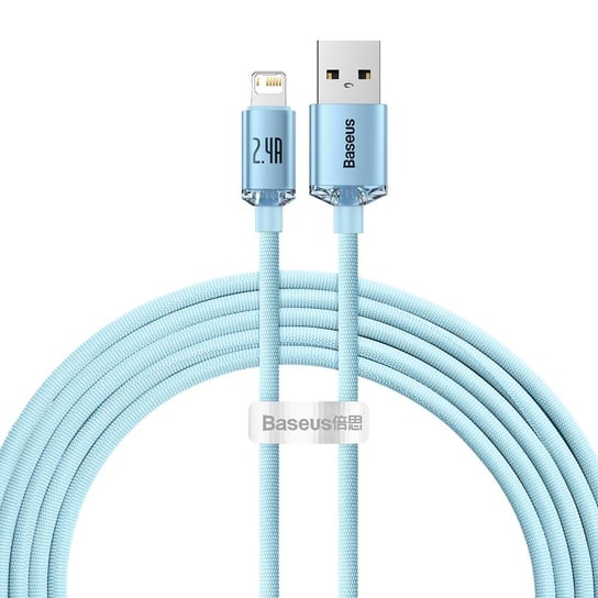 Baseus, Kabel Crystal Shine USB - Lightning 2,0 m 2,4A jasno-niebieski Baseus
