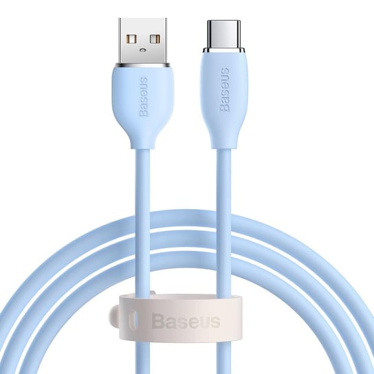 Baseus, Kabel Jelly Liquid USB - USB-C 1,2 m niebieski 100W Baseus