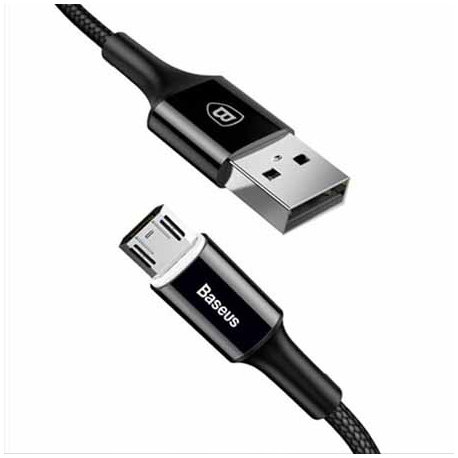 Baseus kabel Micro USB QUICK CHARGE dwustronny - Czarny EtuiStudio