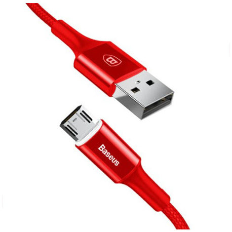 Baseus kabel Micro USB QUICK CHARGE dwustronny - Czerwony EtuiStudio
