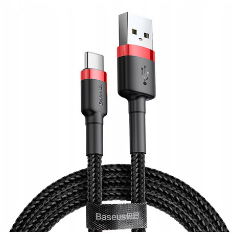 Baseus kabel USB Typ-C QUICK CHARGE 3.0 - Czarno-Czerwony EtuiStudio