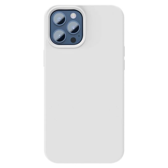 Baseus Liquid Silica Gel Magnetic Case elastyczne silikonowe etui pokrowiec iPhone 12 Pro Max biały (WIAPIPH67N-YC02) (kompatybilny z MagSafe) Baseus