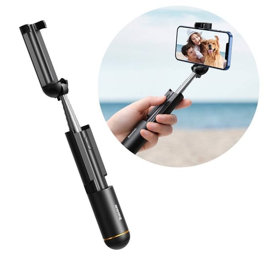 Baseus mini selfie stick teleskopowy rozsuwany kijek do selfie z pilotem Bluetooth czarny (SUDYZP-G01) Baseus