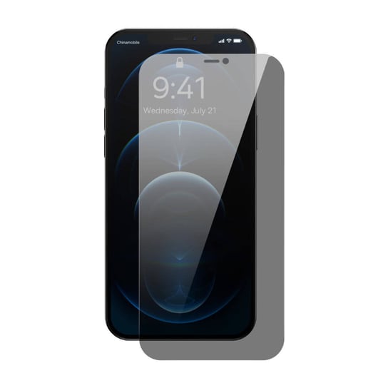 Baseus Privacy szkło hartowane do iPhone 12 Pro Max na cały ekran 0.4mm prywatyzujące filtr Anti Spy + zestaw montażowy Baseus