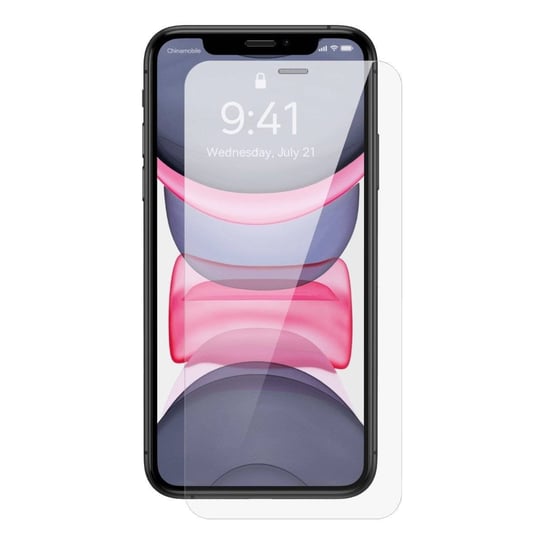 Baseus szkło hartowane do iPhone 11 / XR na cały ekran z osłoną na głośnik 0.4mm + zestaw montażowy Baseus