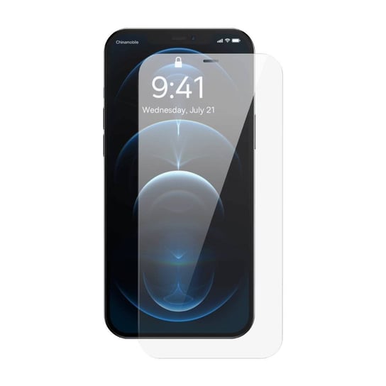 Baseus szkło hartowane do iPhone 12 Pro Max na cały ekran z osłoną na głośnik 0.4mm + zestaw montażowy Baseus