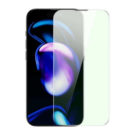 Baseus szkło hartowane do iPhone 14 Pro na cały ekran z filtrem Anti Blue Light i osłoną na głośnik 0.3mm + ramka montażowa Baseus