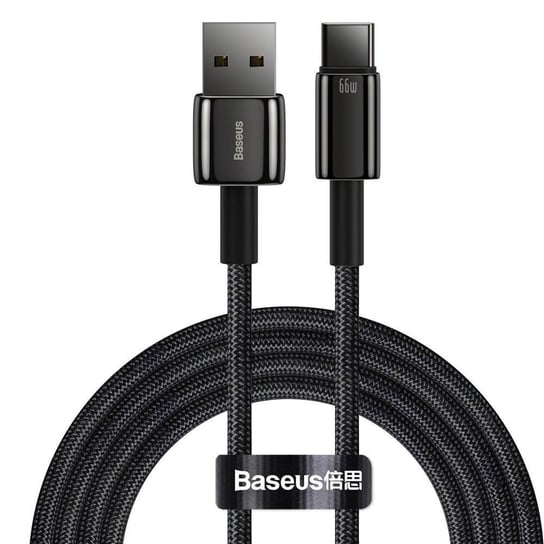 Baseus Tungsten kabel USB - USB Typ C 66 W (11 V / 6 A) Quick Charge AFC FCP SCP 2 m czarny (CATWJ-C01) Baseus