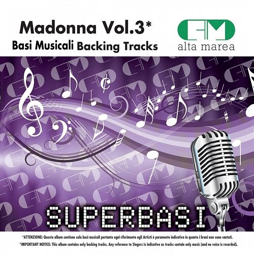 Basi Musicali: Madonna, Vol. 3 (Backing Tracks) Alta Marea
