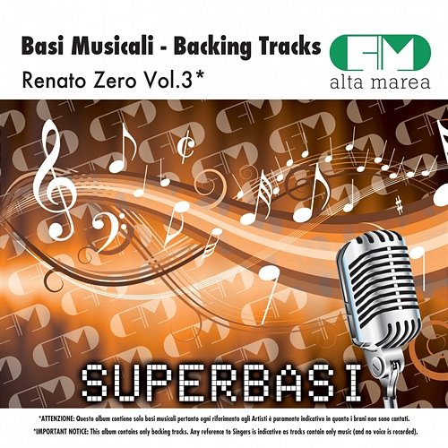 Basi Musicali: Renato Zero, Vol. 3 (Backing Tracks) Alta Marea