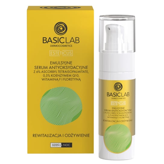 BasicLab, Emulsyjne serum antyoksydacyjne, Serum przeciwzmarszczkowe | Pojemność: 30 ml BasicLab