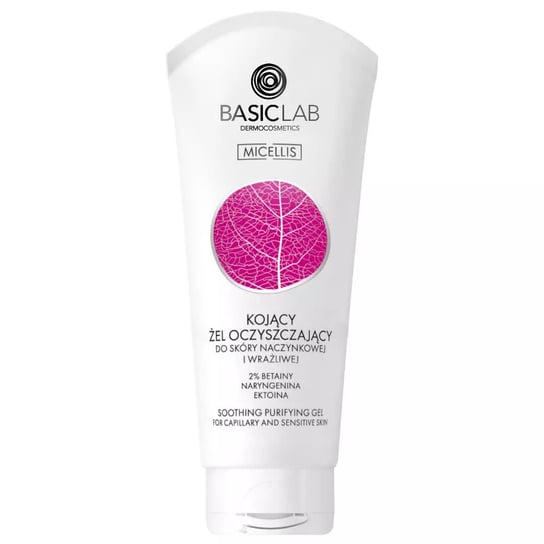 BasicLab, Kojący żel oczyszczający do skóry naczynkowej i wrażliwej, 100 ml BasicLab