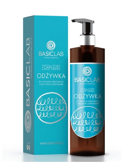 BasicLab Odżywka do włosów kręconych, Wzmacnia sprężystość | Pojemność: 300 ml BasicLab