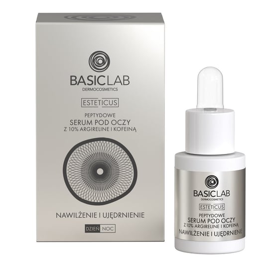 BasicLab, Peptydowe serum pod oczy na dzień i na noc nawilżająco - ujędrniające, 15 ml BasicLab