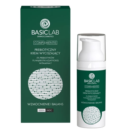BasicLab, Prebiotyczny krem wyciszający, Wzmocnienie i Balans | Pojemność: 50 ml BasicLab