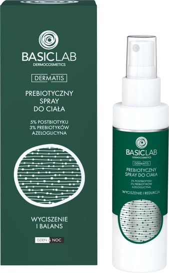 BasicLab, Prebiotyczny Spray do Ciała do Skóry Wrażliwej Problemowej, 100 ml BasicLab