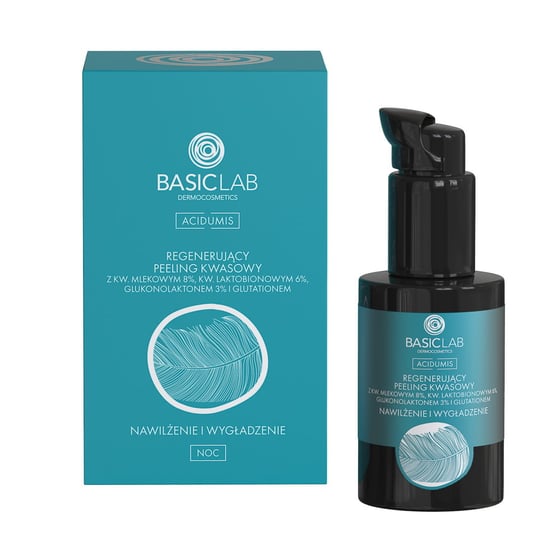 BasicLab, Regenerujący peeling kwasowy, Nawilżenie i Wygładzenie | Pojemność: 30 ml BasicLab