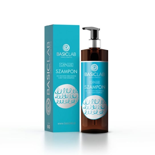 BasicLab Szampon do włosów kręconych, Nawilżający szampon zwiększający sprężystość | Pojemność: 300 ml BasicLab