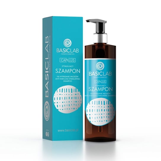 BasicLab Szampon przeciw wypadaniu włosów, Stymulujący szampon do włosów osłabionych | Pojemność: 300 ml BasicLab