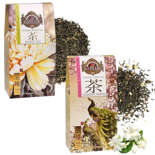 BASILUR Chinese - Zestaw herbat chińskich - biała herbata, zielona herbata 2x100g Basilur