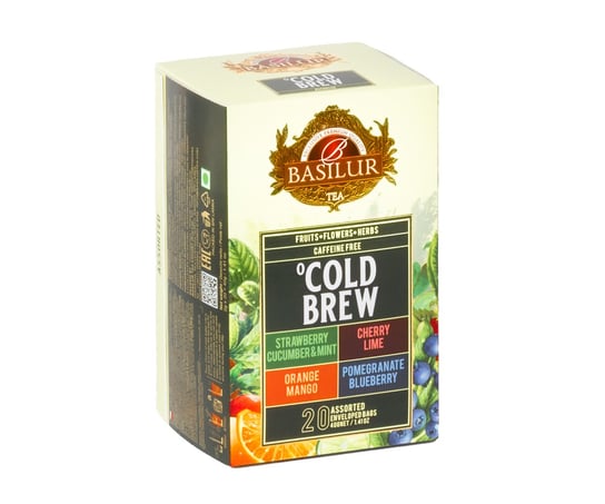 Basilur COLD BREW zestaw herbat owocowych 4 SMAKI saszetki BEZ KOFEINY - 20 x 2 g Basilur