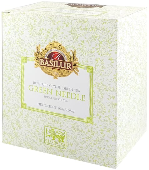 Basilur EXECUTIVE SILVER GREEN NEEDLE herbata zielona EKSKLUZYWNA drewniana skrzynka - 200 g Basilur
