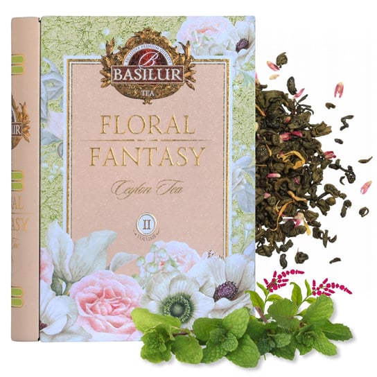 BASILUR Floral Fantasy Volume II - Zielona herbata cejlońska Gunpowder 100 g x1 Basilur