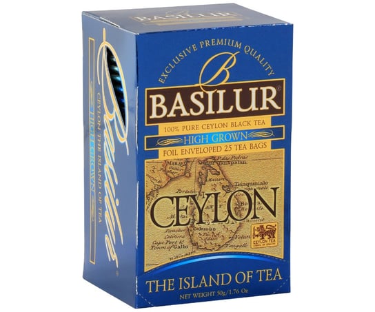 Basilur HIGH GROWN herbata czarna cejlońska WYSOKOGÓRSKA bez dodatków - 25 x 2 g Basilur