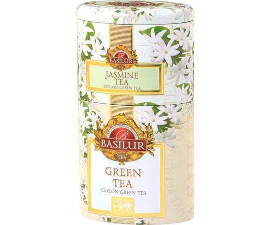 Basilur Jasmine & Green Zielona Herbata 2 W 1 Jaśmin Puszka - 100 G Basilur
