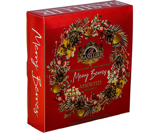Basilur Merry Berries Vol. Ii Assorted Zestaw Herbat Świątecznych 4 Smaki - Saszetki 40 Szt. Basilur