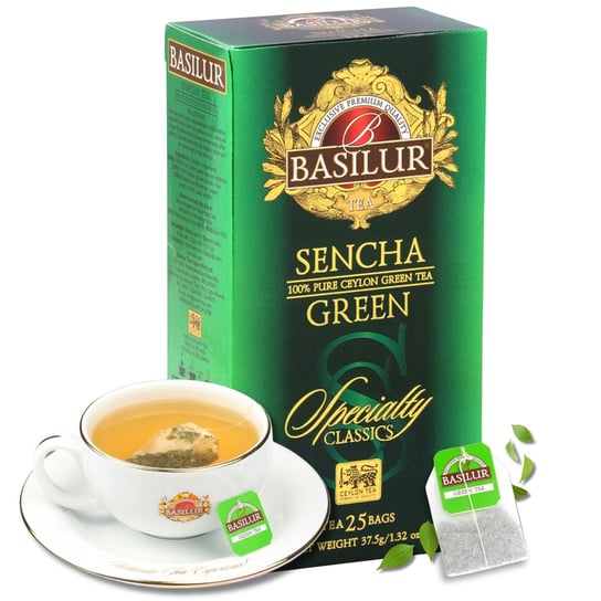 BASILUR Sencha zielona herbata w saszetkach, 25x1,5g x1 Basilur