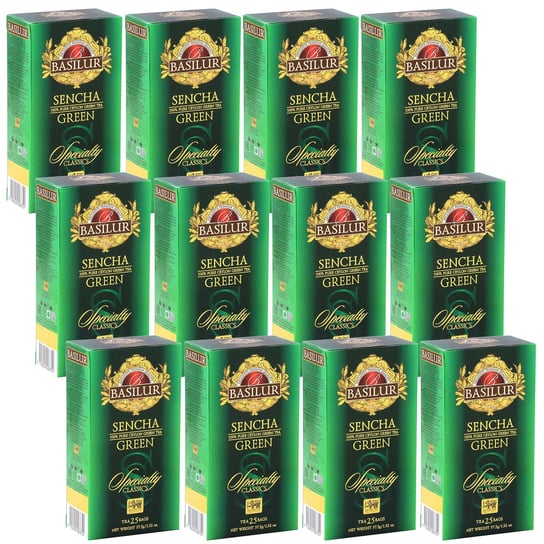 BASILUR Sencha zielona herbata w saszetkach, 25x1,5g x12 Basilur