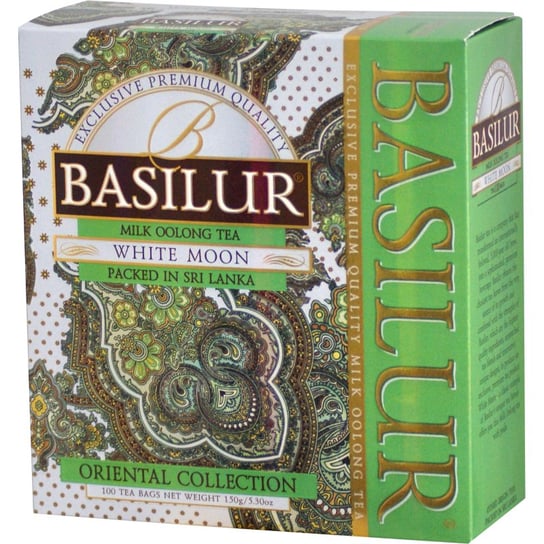 Basilur WHITE MOON herbata zielona MILK OOLONG mleczna saszetki - 100 x 1,5 g Basilur