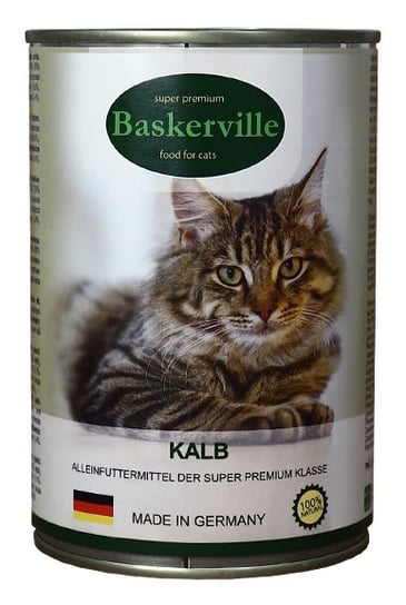 Baskerville, Cielęcina, Mokra karma dla kotów super-premium, 400g Baskerville