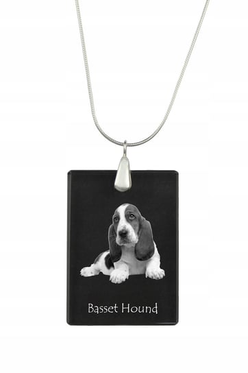 Basset Hound Kryształowy naszyjnik z psem grawer Inna marka