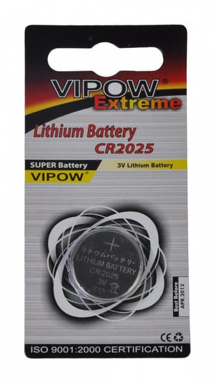 BAT0195 Bateria Vipow Extreme CR2025 (1 sztuka/blister) TPC