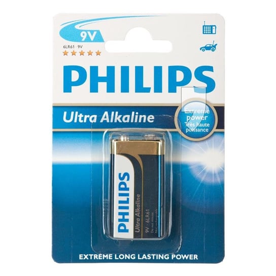 Bateria 6LR61 PHILIPS Ultra Alkaline 6LR61E1B/10, 9 V, 1 szt. Philips