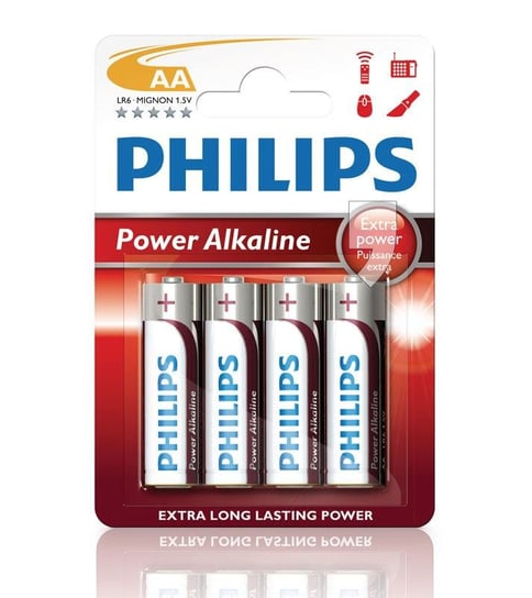 Bateria AA PHILIPS Power Alkaline LR6P4B/10, 1.5 V, 4 szt. Philips