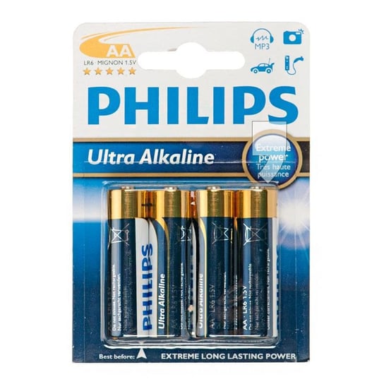 Bateria AA PHILIPS Ultra Alkaline LR6E4B/10, AM, 1.5 V, 4 szt. Philips
