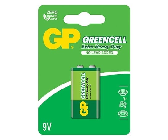 Bateria alkaliczna 6F22 GP BATTERY GreenCell 1604GLF-U1 GP Batteries