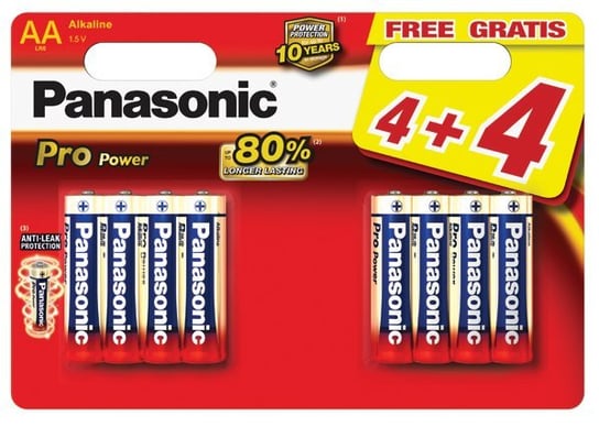 Bateria alkaliczna AA PANASONIC LR6/4+4 Pro, 8 szt. Panasonic