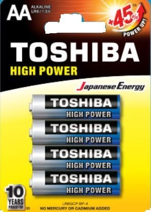 Bateria alkaliczna AA TOSHIBA LR6GCP BP-4, 4 szt. Toshiba