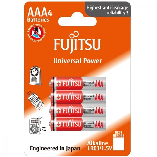 Bateria alkaliczna AAA FUJITSU LR03(4B) FU, 4 szt. Fujitsu