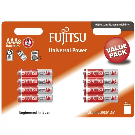 Bateria alkaliczna AAA FUJITSU LR03(8B) FU, 8 szt. Fujitsu