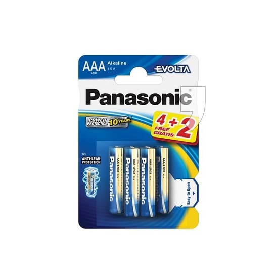 Bateria alkaliczna AAA PANASONIC Evolta LR03EGE/6BP, 1.5 V, 6 szt. Panasonic