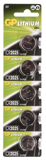 Bateria alkaliczna CR2025 GP BATTERY High Voltage CR2025-U5, 5 szt. GP Batteries