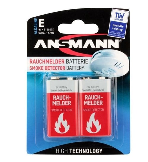 Bateria alkaliczna do czujnika dymu ANSMANN E-Block, 2 szt. Ansmann