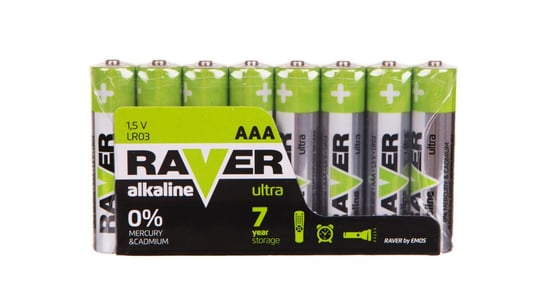 Bateria alkaliczna LR03 / AAA 1,5V RAVER ULTRA B79118 /opakowanie 8szt./ RAVER